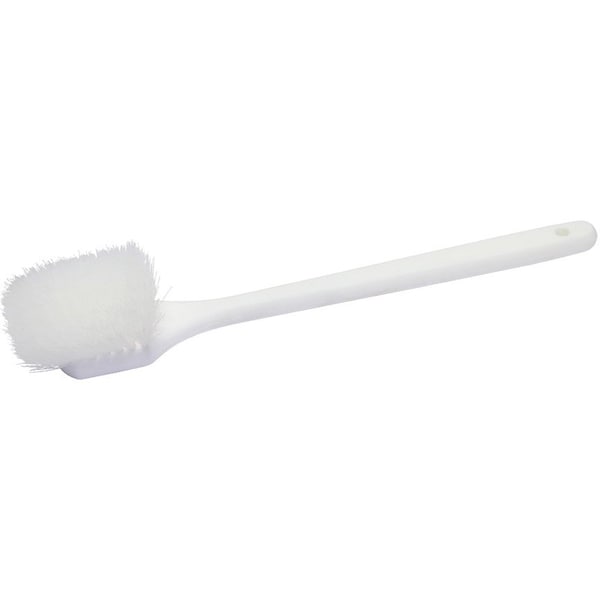 Utility Brush, 20 in Synthetic Block, White Nylon Fill, 12PK